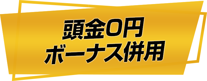 頭金0円・ボーナス併用